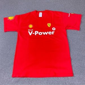 Ferrari Official Shell V- Power Red T-Shirt Men’s Size Large